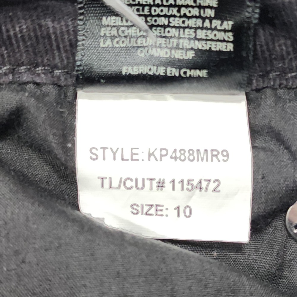 KUT From The Kloth Pants Womens 10 Black Corduroy Diana Skinny Stretch Jegging - Picture 10 of 15